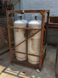 Image of Rusty Propane Cylinder Rack