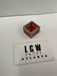 Image of Red Glass Art Deco Ring Box