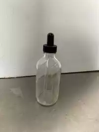 Image of 12oz Clear Glass Bottle With Dropper