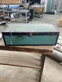 Image of Green Antique Wooden Chest