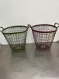 Image of Red / Green Metal Basket