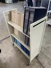 Image of Library Cart Full With Books