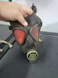 Image of Gas Mask W/ Red Eyes