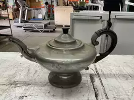 Image of Antique Ss Tea Pot