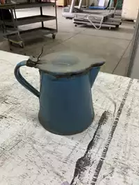 Image of Antique Blue Coffee Pitcher