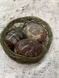 Image of Wire Nest With Marble Bird Eggs