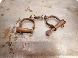 Image of Rusty Antique Handcuffs/Manacles