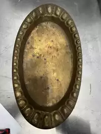 Image of Brass Oval Decorative Table Tray