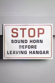 Image of Red Stop Sound Horn Sign