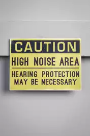 Image of Yellow Caution High Noise Area