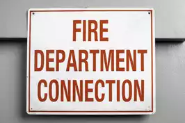 Image of Fire Dept. Connection Sign