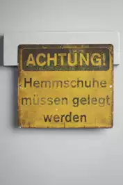 Image of German Caution/ Warning Sign