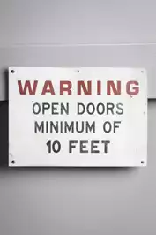 Image of Warning Minimum Of 10 Ft Sign