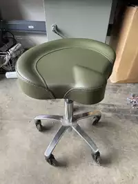 Image of Green Backless Rolling Chair