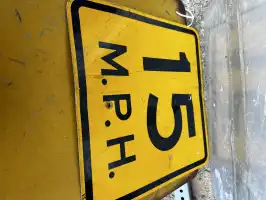 Image of Yellow 15mph Sign