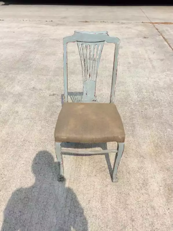 Image of Blue Wooden Dining Chair