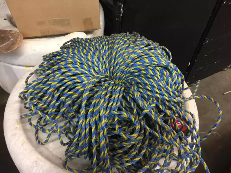 Image of 300ft Blue And Yellow Boat Rope