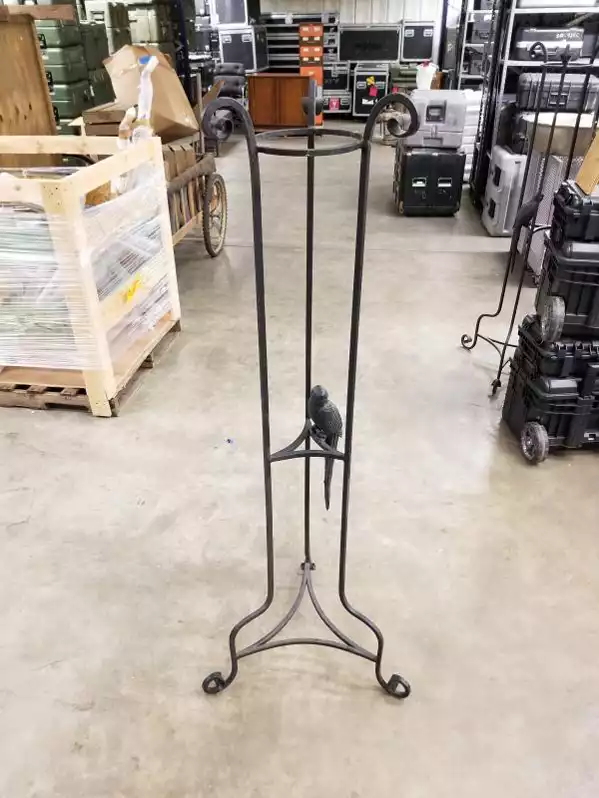 Image of Wrought Iron Plant Stand With Parrot