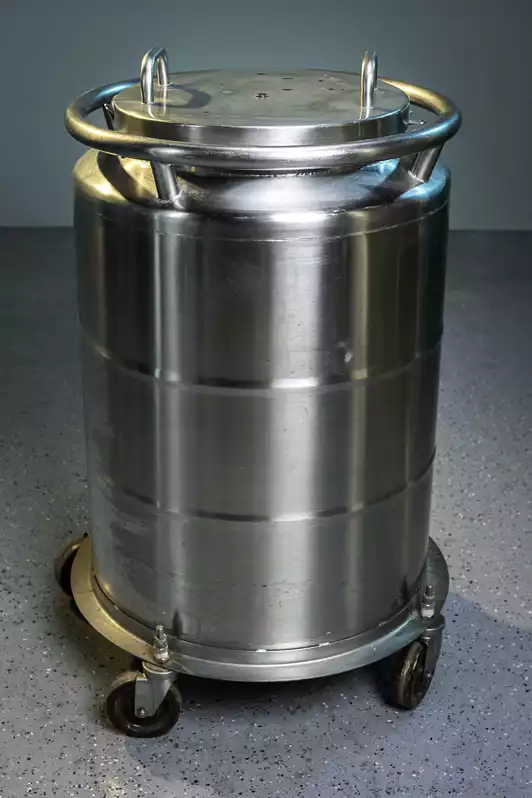 Image of Rolling Stainless Steel Cryo Tank
