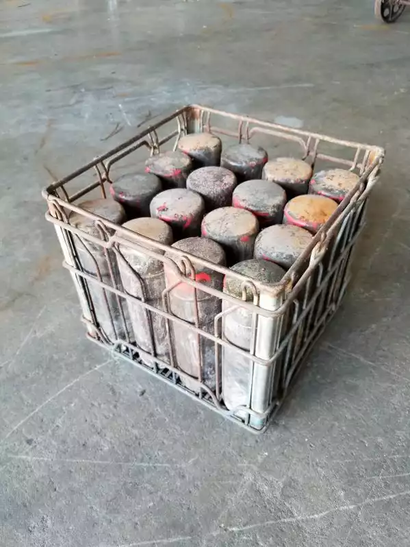 Image of Metal Crate Of Canisters