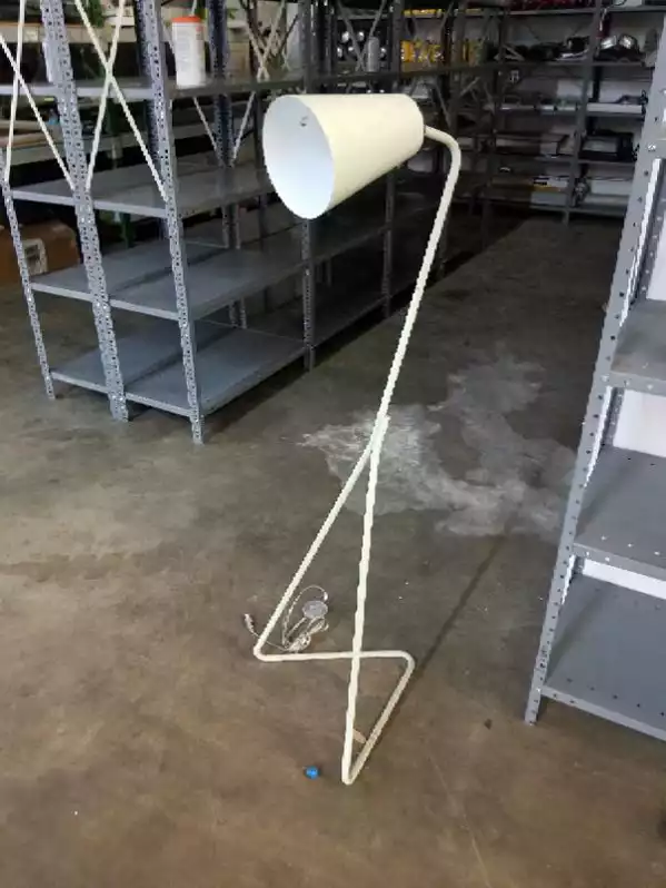 Image of White Conic Floor Lamp