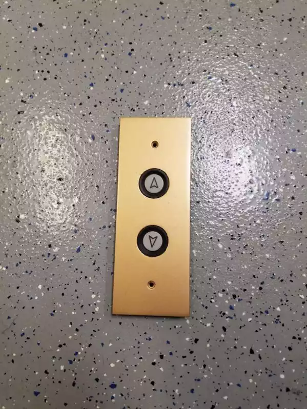 Image of Painted Brass Elevator Call Button