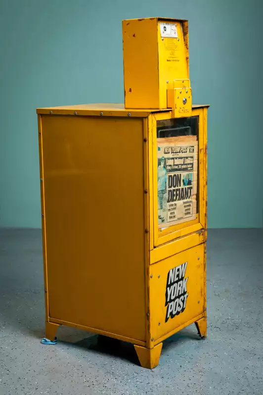 Image of Street Newspaper Box Yellow