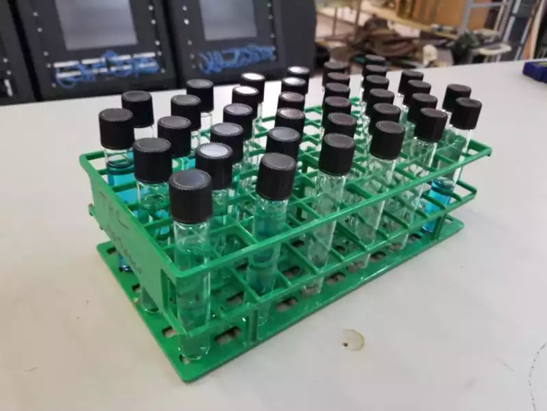 Image of 6x9 Green Plastic Test Tube Rack