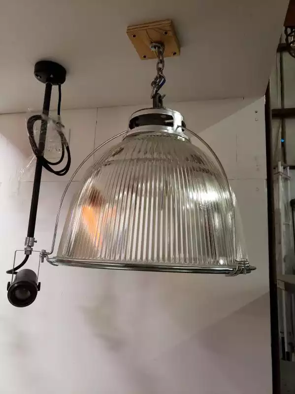 Image of Glass Hanging Light Fixture