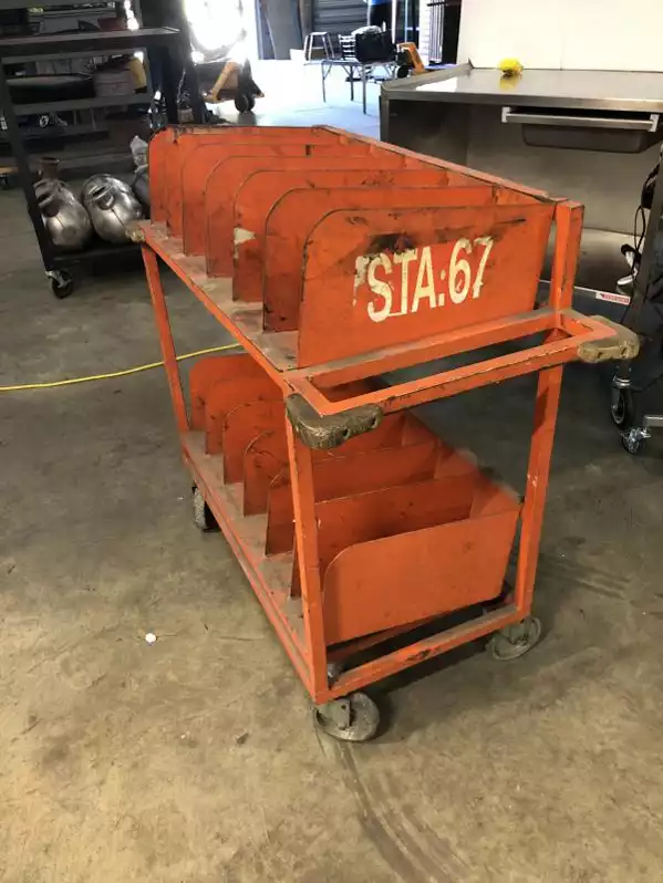 Image of Orange Parts Cart
