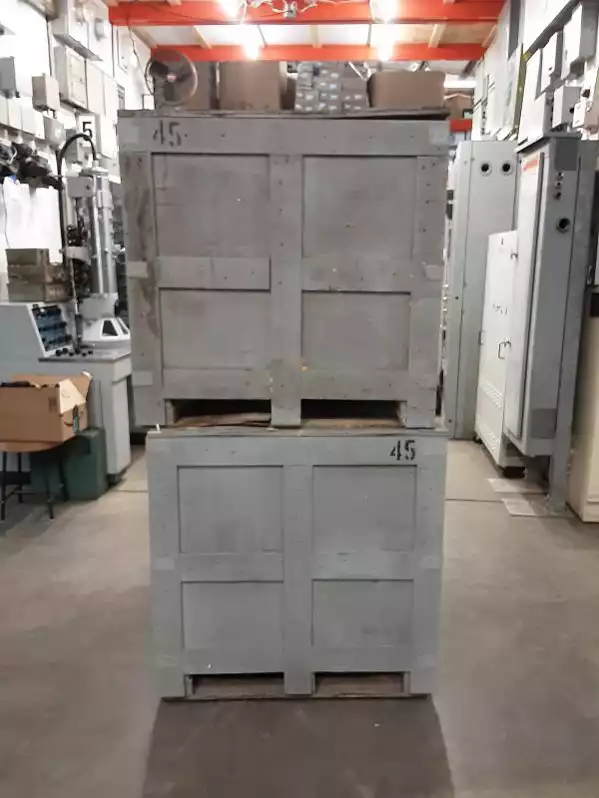 Image of Grey Wood Storage Crate (45" X 36")