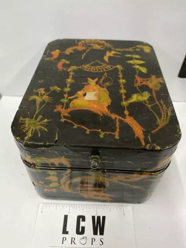 Image of Antique Lacquer Jewelry Box