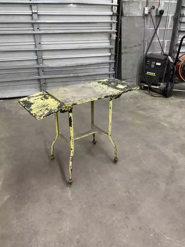Image of Yellow Rolling Fold Out Table