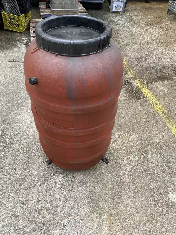 Image of Red Rain Barrels