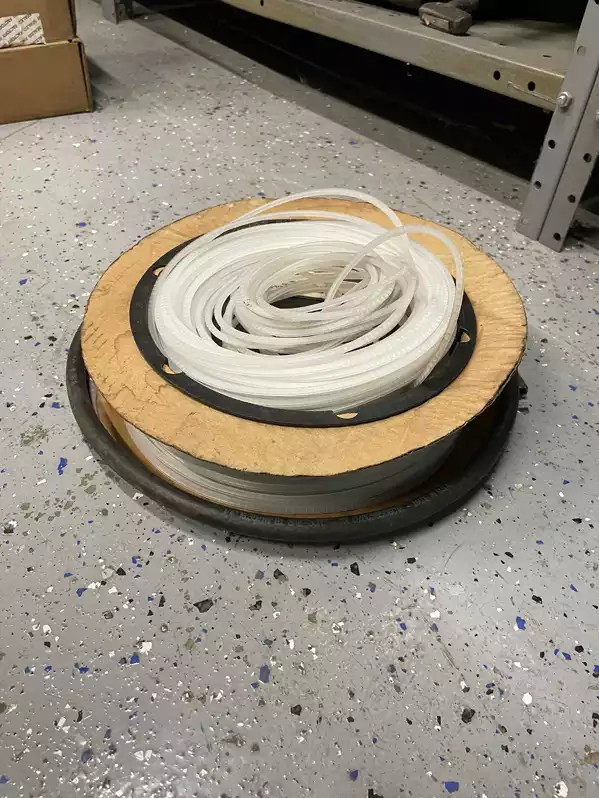 Image of Spool Of White Wire Casing