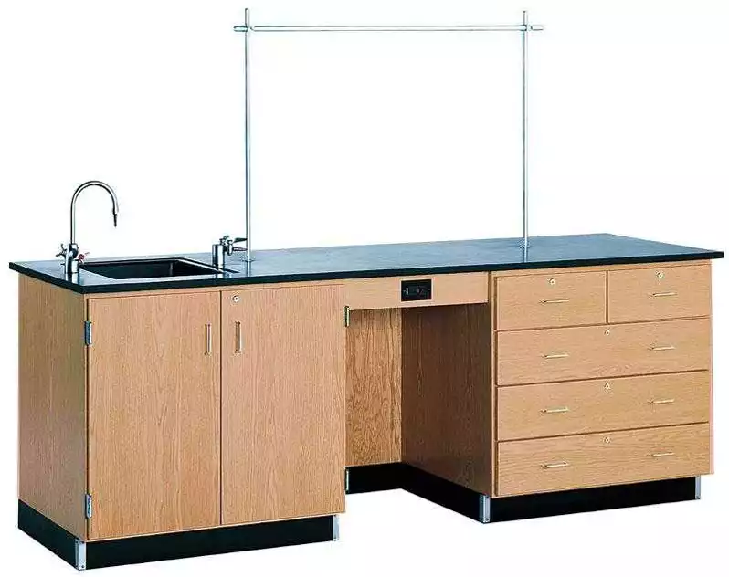 Image of 8' Lab Station W/ Left Sink