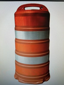 Image of Reflective Orange Traffic Barrel