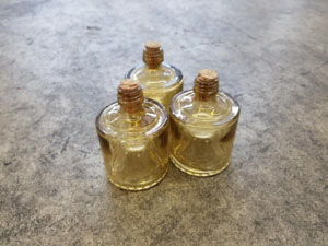 Image of Small Amber Glass Bottles W/ Corks